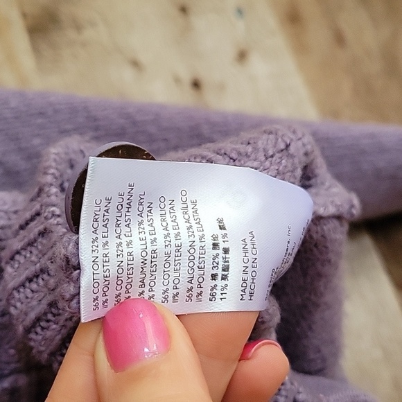 Anthropologie Pilcro Size Small Lavender Chunky Knit Cardigan Sweater - Picture 6 of 8